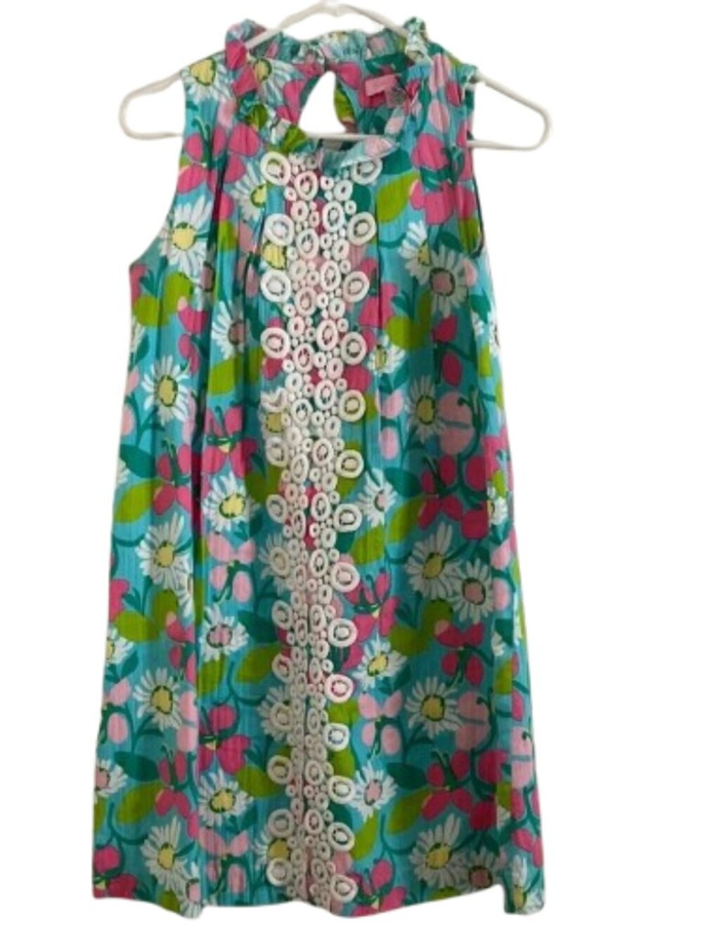 Lilly Pulitzer High Neck Ruffle Shift Dress